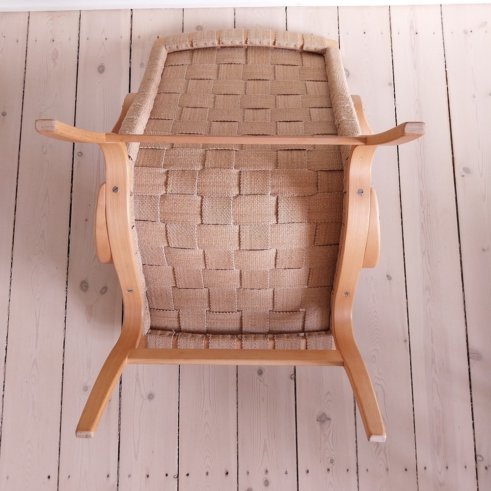 Bruno Mathsson chair Scandinavian lounge chair mid century chair birch bentwood chair sculptural accent chair Swedish modernist furniture - Image 6