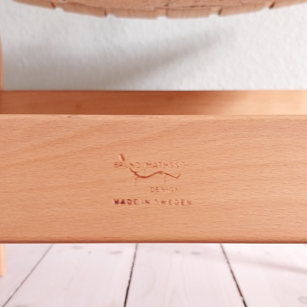 Bruno Mathsson chair, Scandinavian chair wood mid century lounge chair, wowen seat chair, canvas chair, mcm armchair Swedish chair bentwood - Image 9