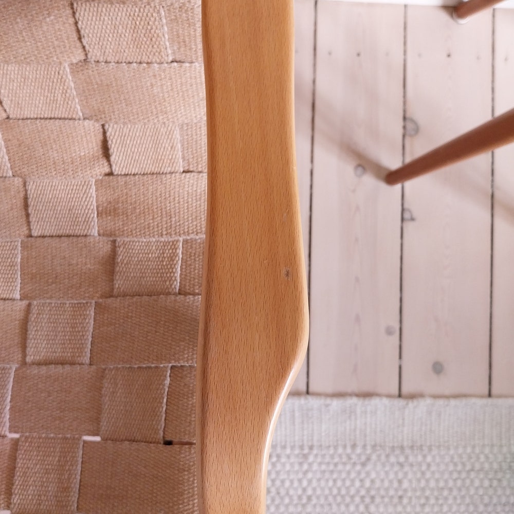 Bruno Mathsson chair mid century lounge chair wood bentwood chair Scandinavian chair birch chair wowen seat mcm chair modernist lounge chair - Image 3