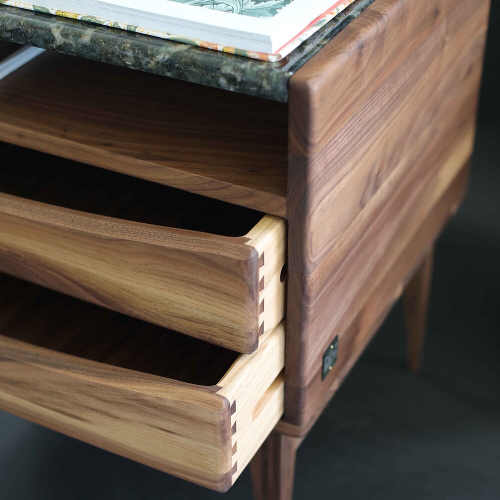 nightstand with drawers, bedside table, mid century modern nightstand, small table for bedside - Image 6