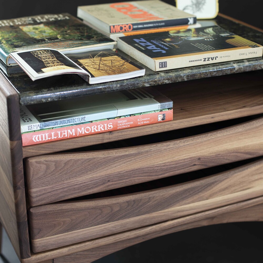 nightstand with drawers, bedside table, mid century modern nightstand, small table for bedside - Image 8