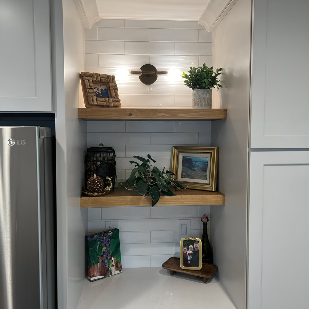 Wood Floating Shelf 2 Inch Thick | 10 Inch Deep | Rustic Shelving | Farmhouse Shelves - Image 7