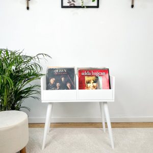 Vinyl Console, Vinyl End Table, Vinyl Display