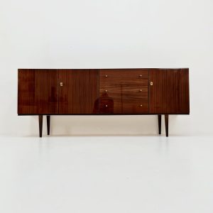 Rare Mid Century Modern German Mahogany sideboard model graz by Mann Möbel, 1950s