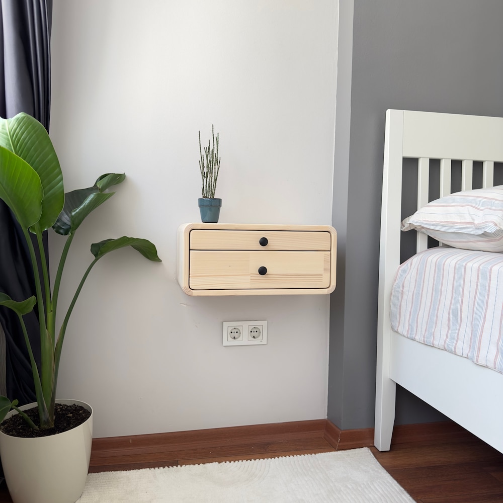Drawer nightstand,Free shipping,Floating Nightstand,Wall nightstand - Image 3