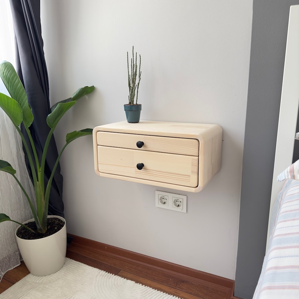 Drawer nightstand,Free shipping,Floating Nightstand,Wall nightstand - Image 4