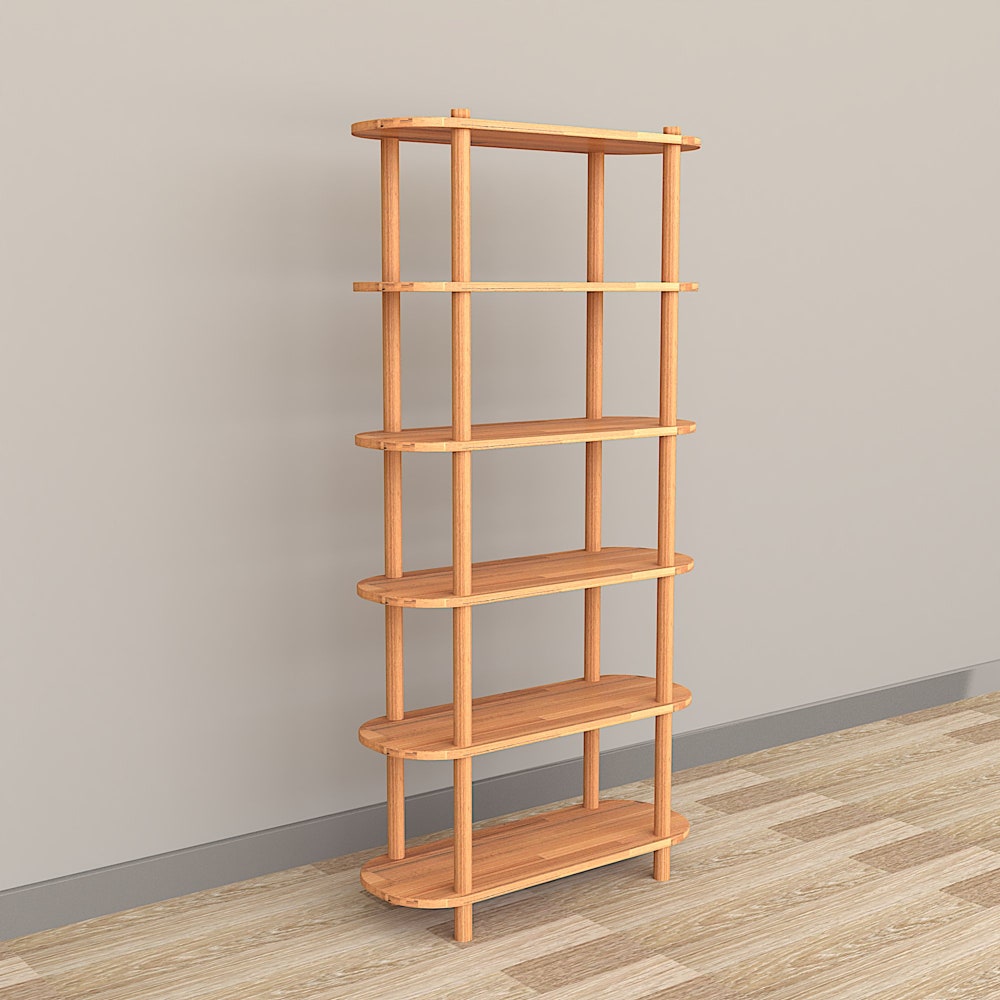 Personalizable Size Solid Wood Bookcase for Living Room, Handmade Wood Office Bookshelf, Entryway Wall Display Shelves, Storage Solution - Image 3