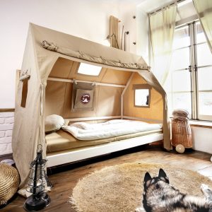 Montessori Bed Beige canopy