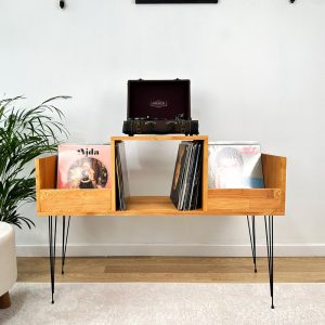 Large Vinyl Console, Vinyl Display, Record Player Stand