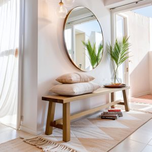 Medieval Farmhouse Reclaimed Wood Bench, Entryway Storage Bench, Narrow Mudroom Shoe Seating, Reclaimed Wood Patio Furniture,Hallway Seating