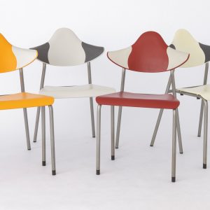 Set of 4 Stacking Chairs by Drabert, Germany, 1980s-1990s