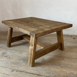 Rustic Wooden Coffee Table for Living Room, Handmade Reclaimed Barnwood Table, Brown Farmhouse Unique Solid Modern Side Tables, Gift for Her