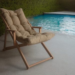 Premium Garden Chair with Armrest, Adjustable Wooden Deck Chair, Beach Sun Lounger, Summer Gift Patio Chair, Patio Chair, Handcrafted Sunbed