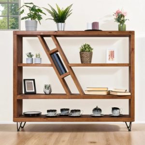 Solid Wood Matei Bookcase | Reclaimed Timber Style