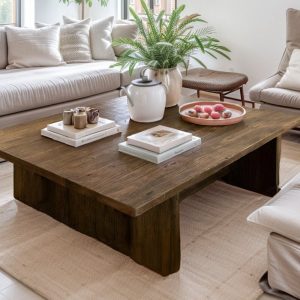 Rustic Coffee Table for Living Room, Handmade Reclaimed Wood, Barnwood Coffee Table, Wabi-Sabi Rustic Natural Finish, Gift for Her/Woman