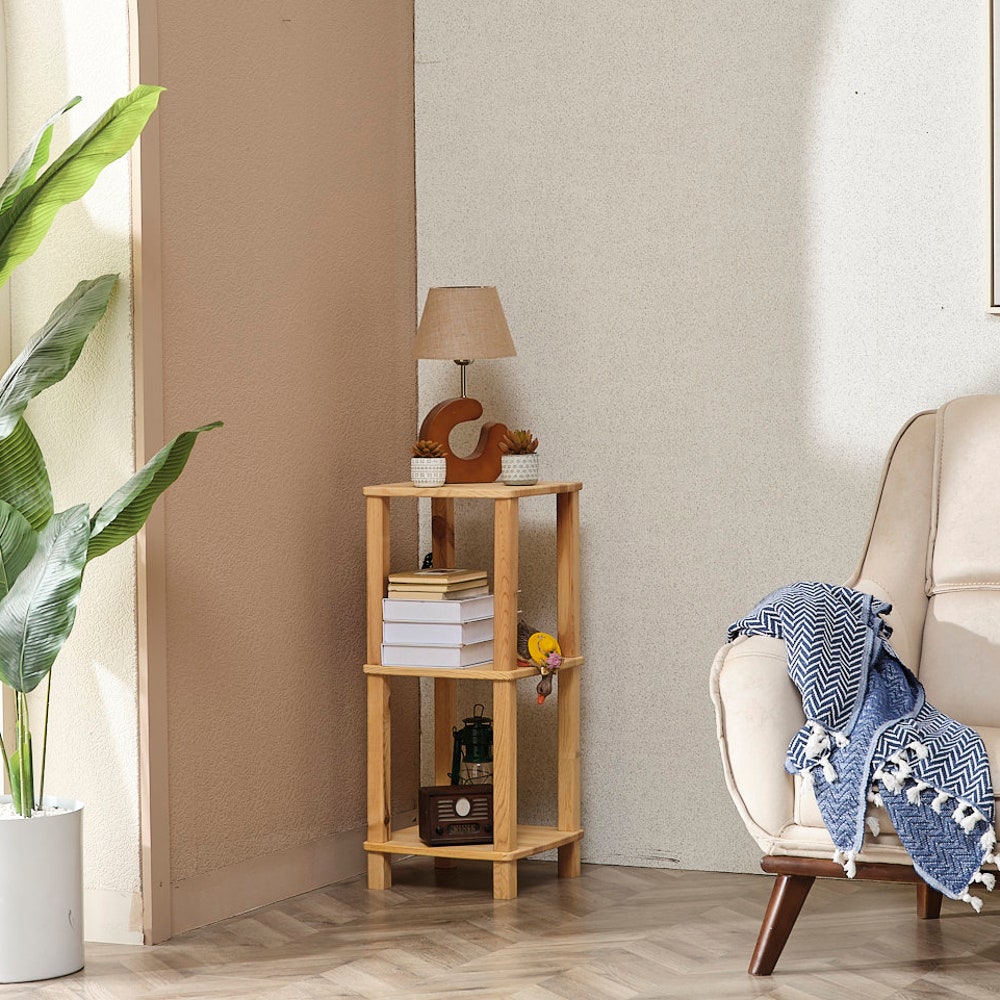 With Duplicable Shelf,Living Room,Office Wood Bookshelf,Shelving Unit,Multi-purpose shelf,Pine Solid Wood,FORHAPPYHOMES Furniture - Image 5