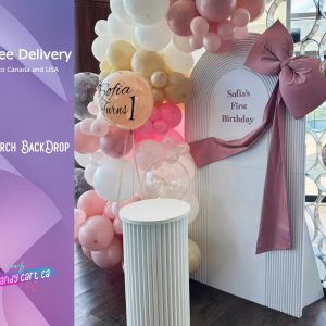 Grooved arch Ripple Backdrop for birthday and wedding parties