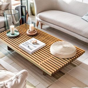 Rustic Wooden Coffee Table for Living Room, Handmade Mid Century Live Edge Table Brown Farmhouse Unique Solid Modern Side Tables