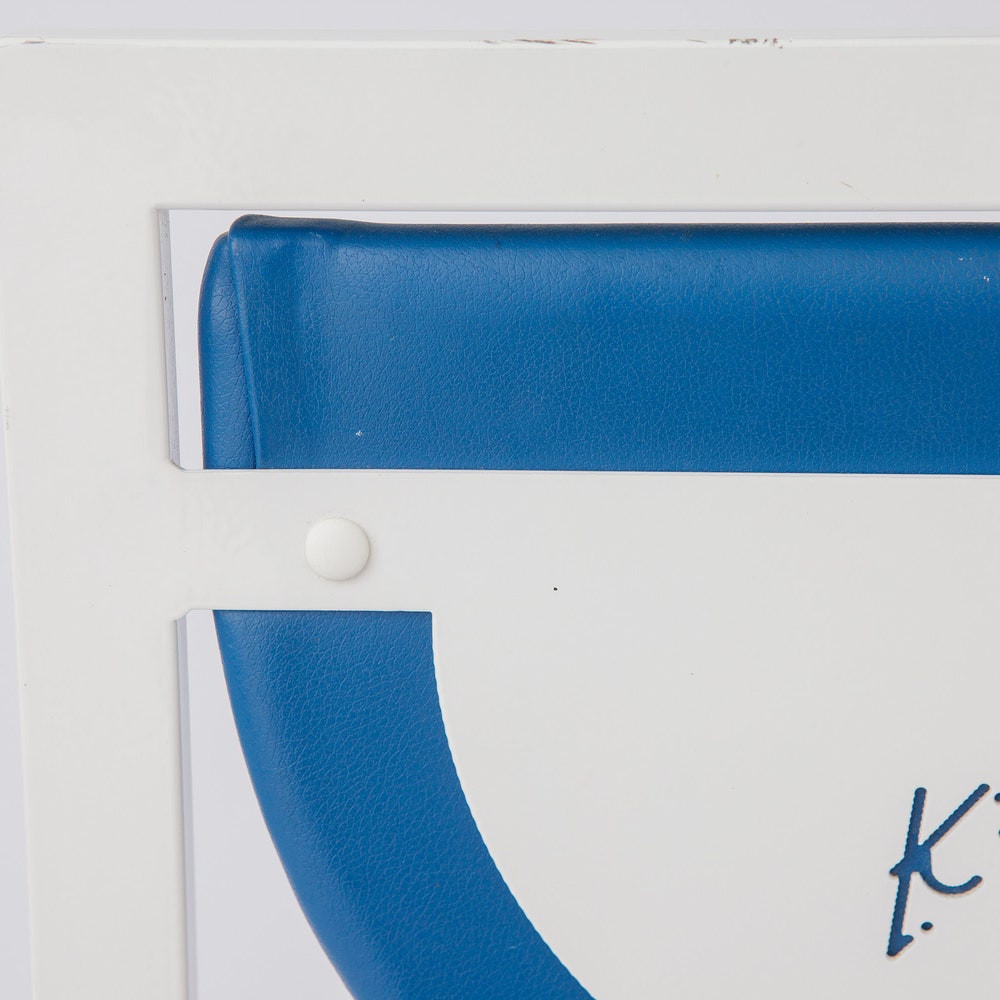 Pair of Vintage Karl Friedrich Förster Chairs, 1980s – White Metal Frame & Blue Skai Upholstery - Image 10