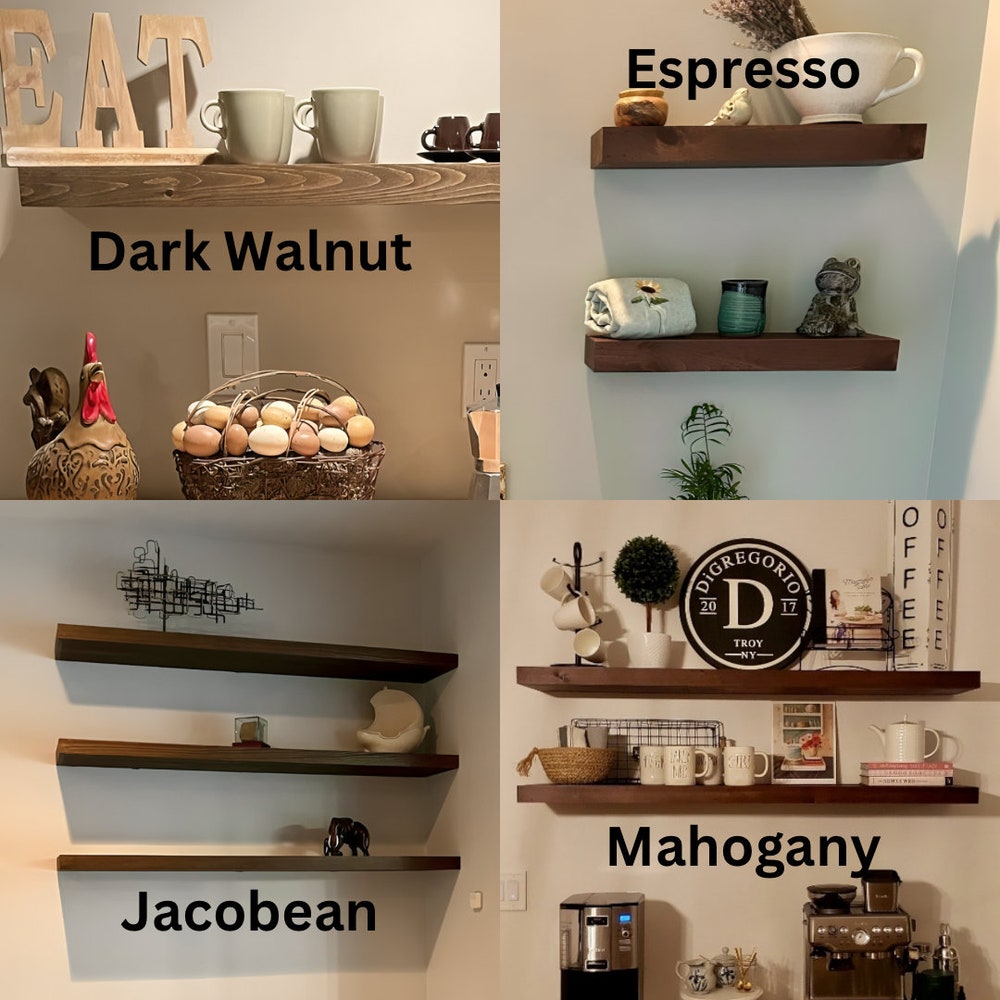 Wood Floating Shelf 2 Inch Thick | 10 Inch Deep | Rustic Shelving | Farmhouse Shelves - Image 9