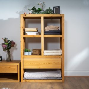Solid Wood Double Storage Unit | Reclaimed Timber Style