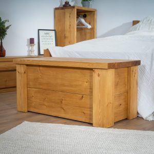 Solid Wood Storage Chest | Reclaimed Timber Style