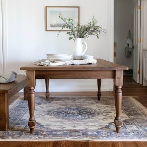 The Breon Walnut Dining Table, Handcrafted Solid Wood Dining Table, Family Dining Table