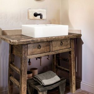 Unique Bathroom Rustic Vanity with Reclaimed Wood - Solid Barnwood Farmhouse Decor for Your Bathroom Countertop, Gift for Her/Woman