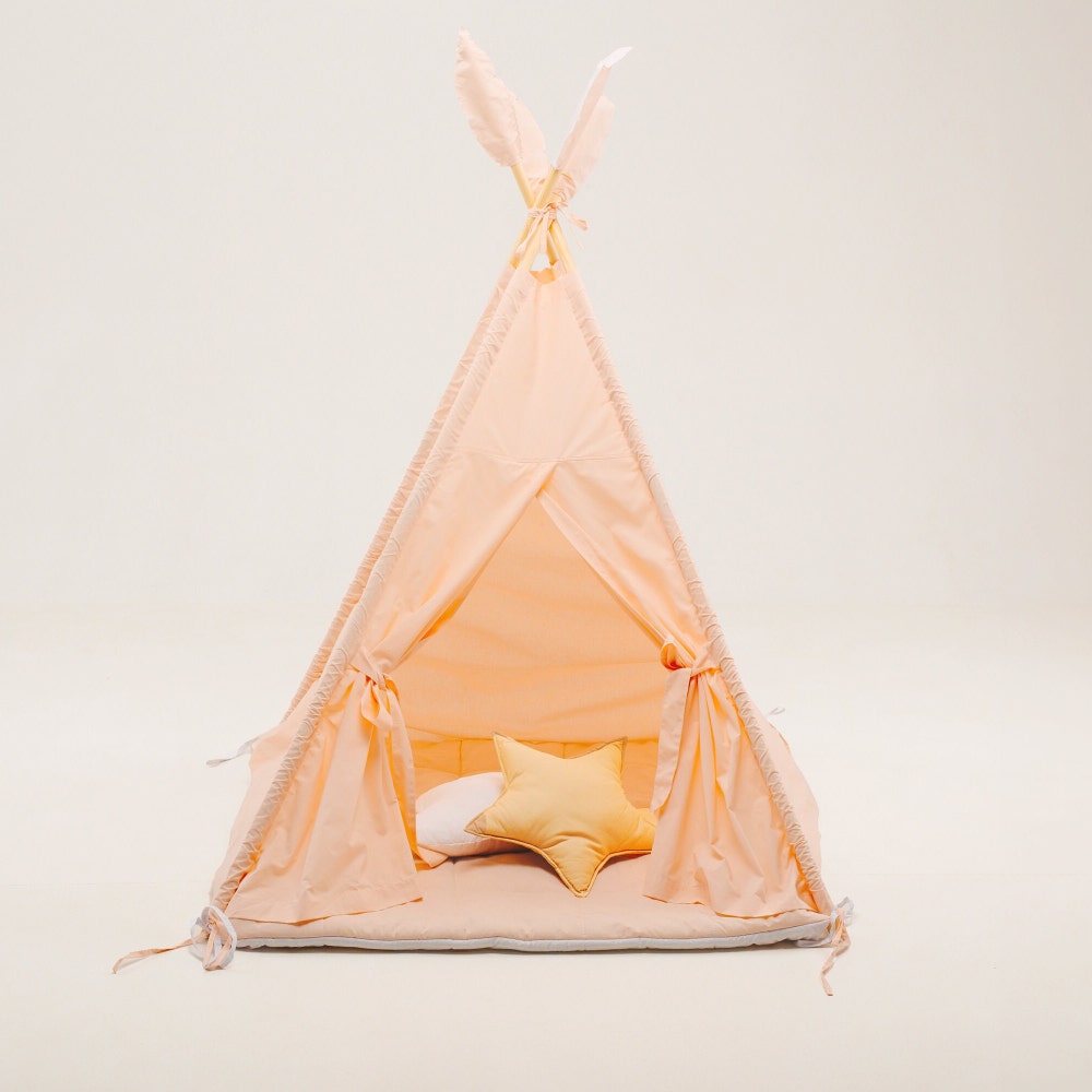 Toddler Teepee Tent for Kids, Indoor Playroom, Nursery Boho Decor, 1st Birthday Gift, First Christmas Present, Baby Shower Decoration Theme - Image 9