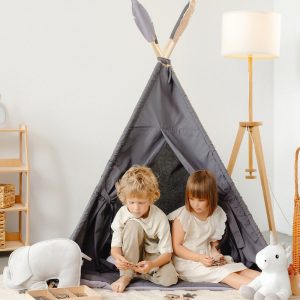 Toddler Teepee Tent for Kids, Indoor Playroom, Nursery Boho Decor, 1st Birthday Gift, First Christmas Present, Baby Shower Decoration Theme