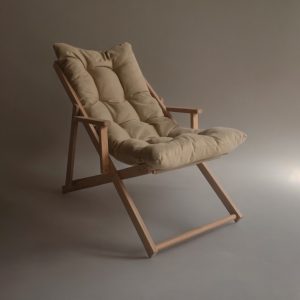 Premium Garden Chair with Armrest, Adjustable Wooden Deck Chair, Beach Sun Lounger, Ideal Summer Gift Chair, Patio Chair, Handcrafted Sunbed