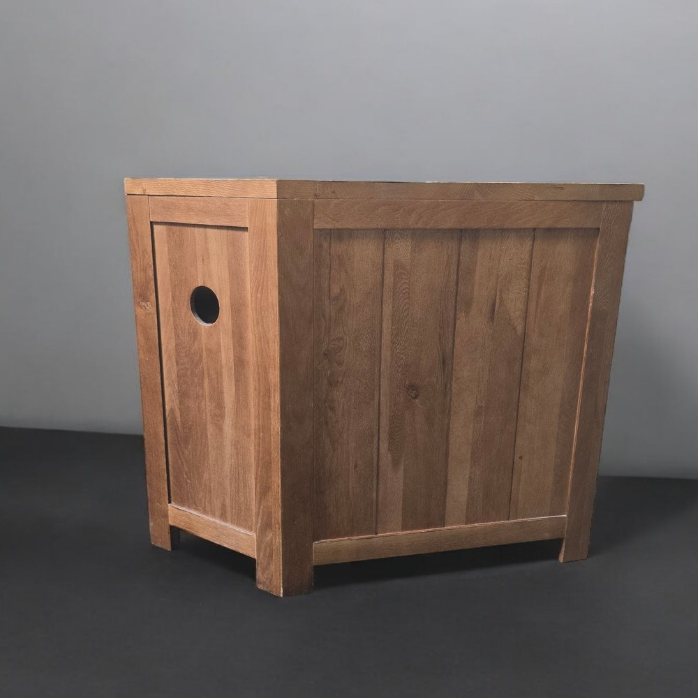 Corner unit tv stand with shelves door brass handles refurbished wooden stand Rustic media centre solid wood cabinet shelving unit - Image 10