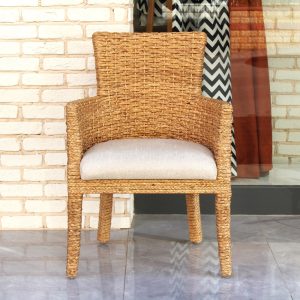 natural wicker chair, rattan chair, outdoor patio furniture, boho furniture, rustic vintage style patio chairs, eco-friendly garden chair