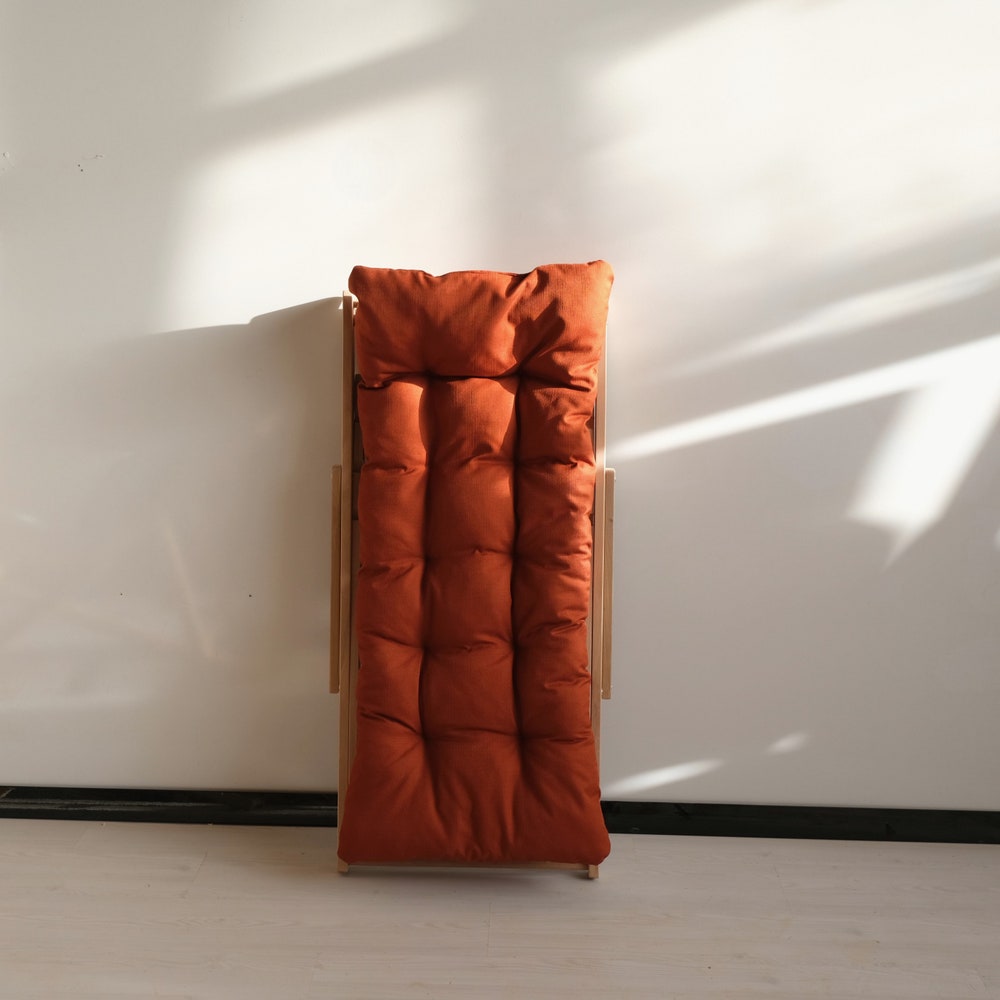 Stylish Wooden Garden Chair, Sun Lounger & Stool Set, Durable Patio Furniture for Outdoor, Deck Chair, Outdoor Chaise Lounge for Summer Gift - Image 10