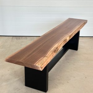 Live Edge Walnut Bench | Dining Bench | Bench Set | Trestle Bench | Entryway Bench