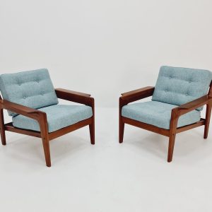 1 of 2 Mid century teak easy lounge chairs by Arne Wahl Iversen for comfort, 1960s