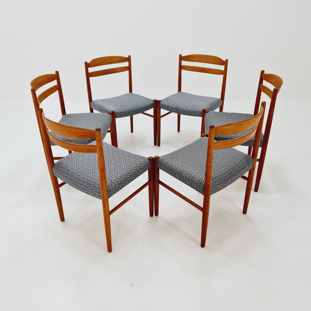 Swedish teak dining chairs by Carl Ekström for Albin Johansson 1960s, set of 6 - Image 7