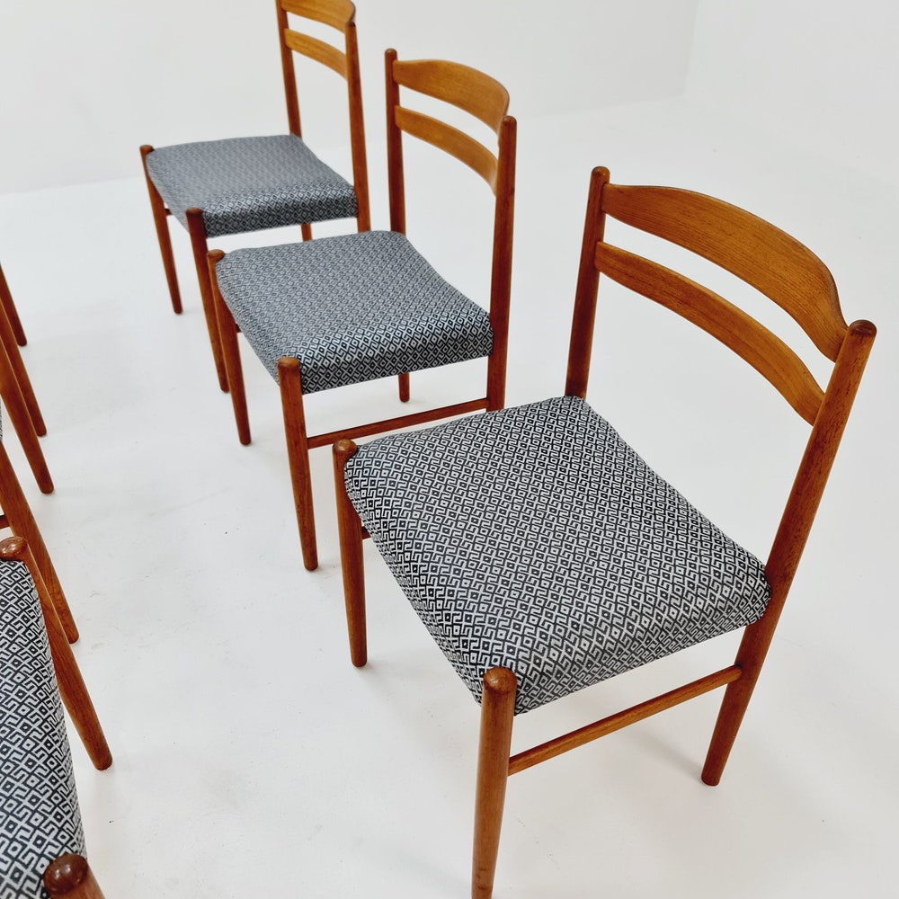 Swedish teak dining chairs by Carl Ekström for Albin Johansson 1960s, set of 6 - Image 6