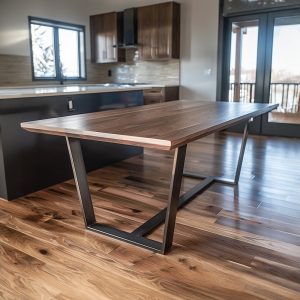 The Gibson Walnut Dining Table, Handcrafted Solid Wood Dining Table, Family Dining Table