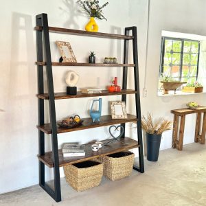 Industrial Shelving Unit Large, Unique Wood Metal Shelving Unit, Tall Shelving Unit Rustic