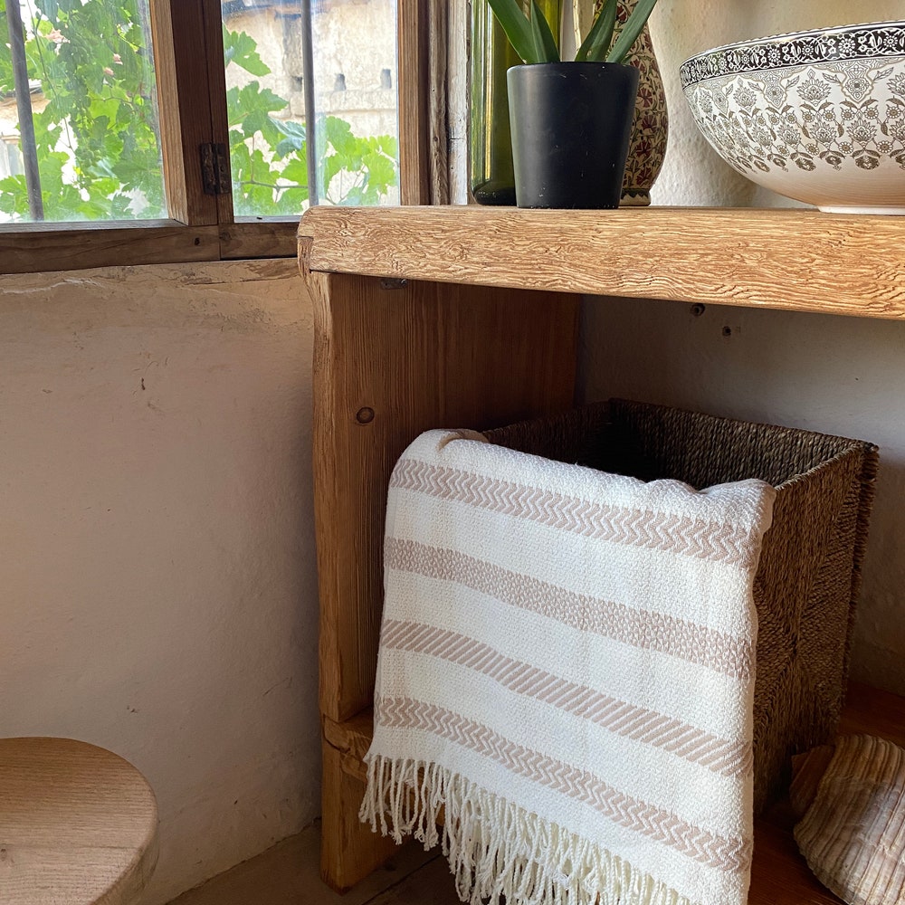 Bathroom Rustic Vanity, Reclaimed Wood Solid Bathroom Vanity, Live Edge Farmhouse Rustic Wood Decor, Counter Top Wood Table - Image 6