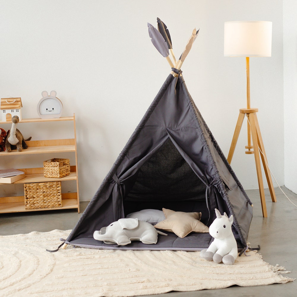 Toddler Teepee Tent for Kids, Indoor Playroom, Nursery Boho Decor, 1st Birthday Gift, First Christmas Present, Baby Shower Decoration Theme - Image 5