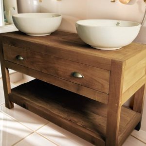 Handcrafted Bathroom Rustic Vanity with Reclaimed Wood - Solid Farmhouse Decor for Your Bathroom Countertop, Gift for Her/Woman
