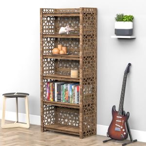Tall Bookcase, Wooden Bookshelf, Etagere, Shelving Unit, Display Case "ARABIC" (72"H 29.5"W)