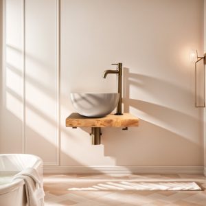 Handcrafted Rustic Floating Vanity, Reclaimed Bathroom Sink Vanity, Wood Solid Bathroom Vanity, Modern Shelf Vanity, Counter Top Table