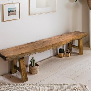 Rustic Reclaimed Wood Bench, Farmhouse Solid Wood Entryway Bench, Handmade Bedside Table, Hallway Shoe Rack Bench/Seating,Garden Plant Bench