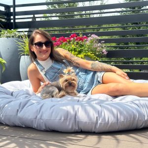 Giant floor cushion | Sun Island Water Resistant Pillow | Patio cushion | Cushion for Garden | Round Seat Cushion for Bed Lounger |