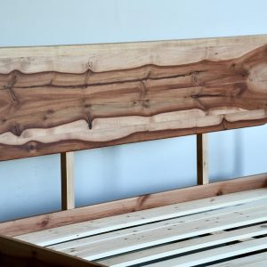 Mid Century Modern Solid Wood Bed Frame With Storage Optional / Madrone Walnut Maple White Oak Platform Bed