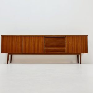 Big Mid Century Modern German walnut sideboard, 1960s