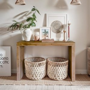 Handcrafted Rustic Console Table,Custom Reclaimed Farmhouse Hallway Table,Solid Sofa Foyer Dresser Entry Table/Desk,Country Style House Gift